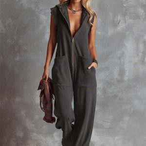 V-Neck Jumpsuit