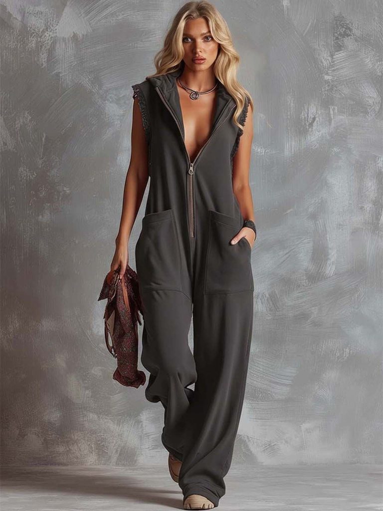V-Neck Jumpsuit