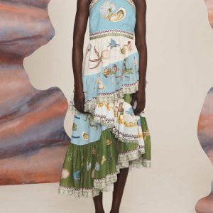 Printed Floral Midi Dress