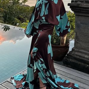 Printed Elegant Maxi Dress