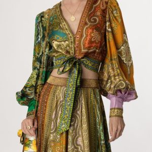 Printed Satin Blouse